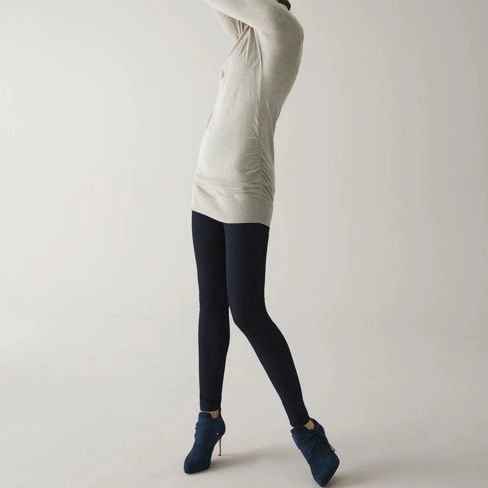 White House Black Market denim blue Runway Leggings sz 10 WP246